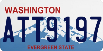 WA license plate ATT9197
