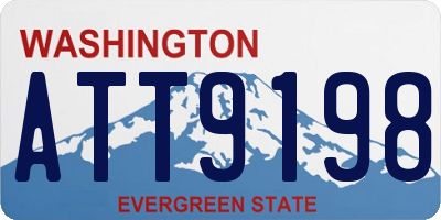 WA license plate ATT9198