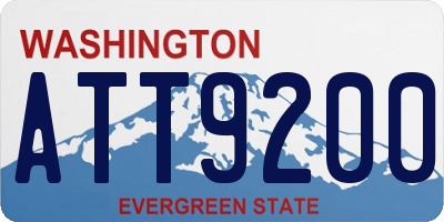 WA license plate ATT9200