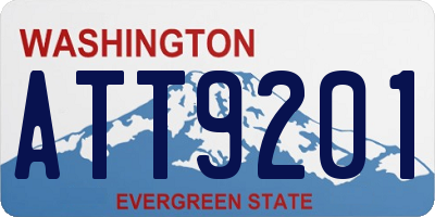 WA license plate ATT9201