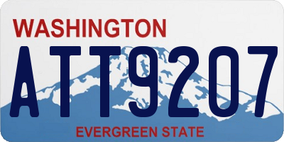 WA license plate ATT9207