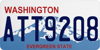 WA license plate ATT9208