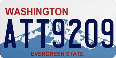 WA license plate ATT9209