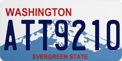 WA license plate ATT9210