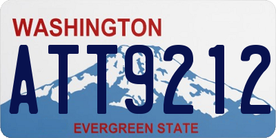 WA license plate ATT9212