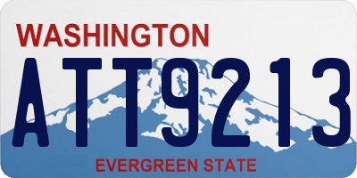 WA license plate ATT9213