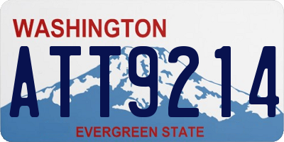 WA license plate ATT9214
