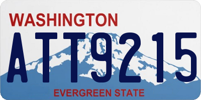 WA license plate ATT9215