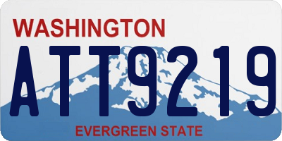 WA license plate ATT9219