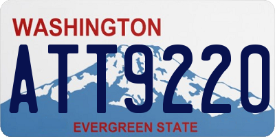 WA license plate ATT9220