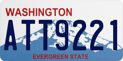 WA license plate ATT9221