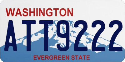 WA license plate ATT9222