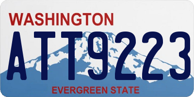 WA license plate ATT9223
