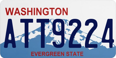 WA license plate ATT9224