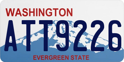 WA license plate ATT9226