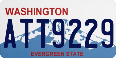 WA license plate ATT9229