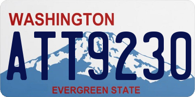 WA license plate ATT9230