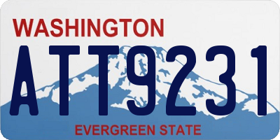 WA license plate ATT9231