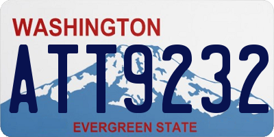 WA license plate ATT9232