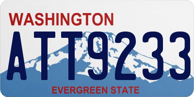 WA license plate ATT9233