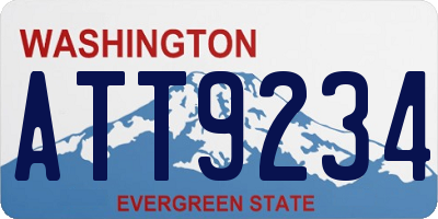 WA license plate ATT9234