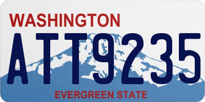 WA license plate ATT9235