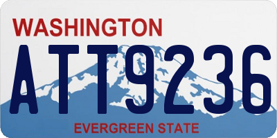 WA license plate ATT9236