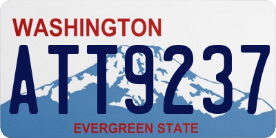 WA license plate ATT9237