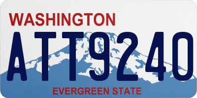 WA license plate ATT9240