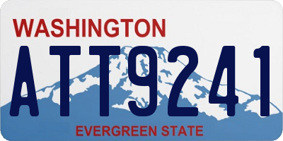 WA license plate ATT9241