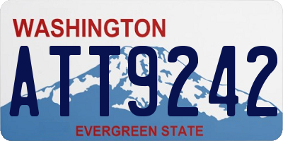 WA license plate ATT9242