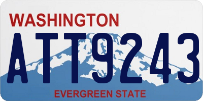 WA license plate ATT9243
