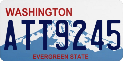WA license plate ATT9245