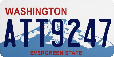 WA license plate ATT9247
