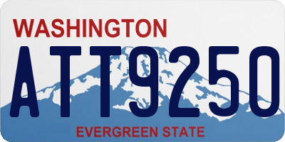 WA license plate ATT9250
