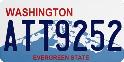 WA license plate ATT9252