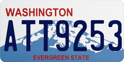WA license plate ATT9253