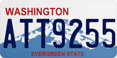 WA license plate ATT9255