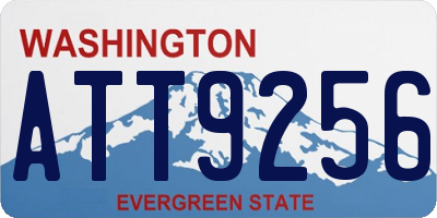 WA license plate ATT9256
