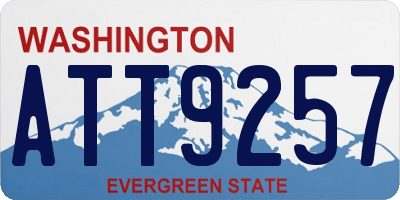 WA license plate ATT9257