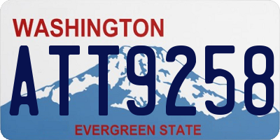 WA license plate ATT9258