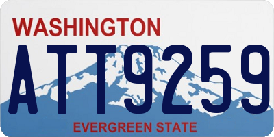 WA license plate ATT9259