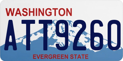 WA license plate ATT9260