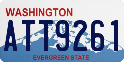 WA license plate ATT9261