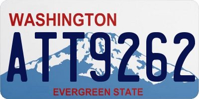 WA license plate ATT9262
