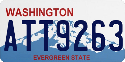 WA license plate ATT9263