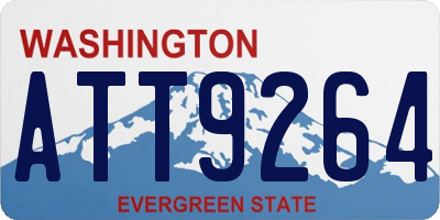 WA license plate ATT9264
