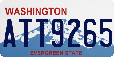 WA license plate ATT9265