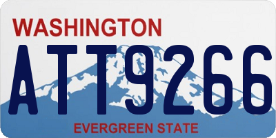 WA license plate ATT9266