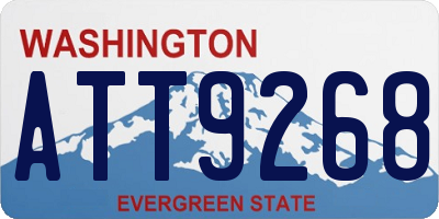 WA license plate ATT9268